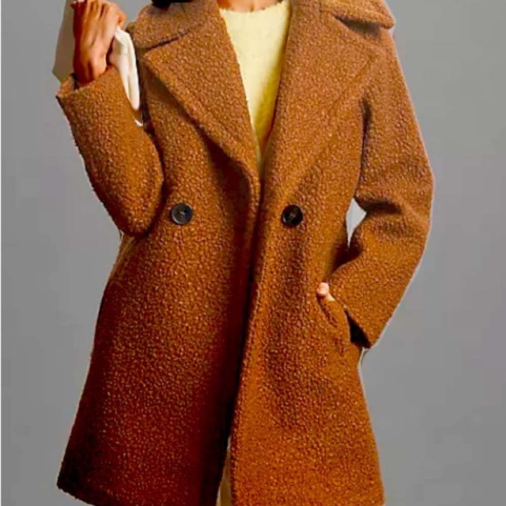 NVLT cognac coat size medium